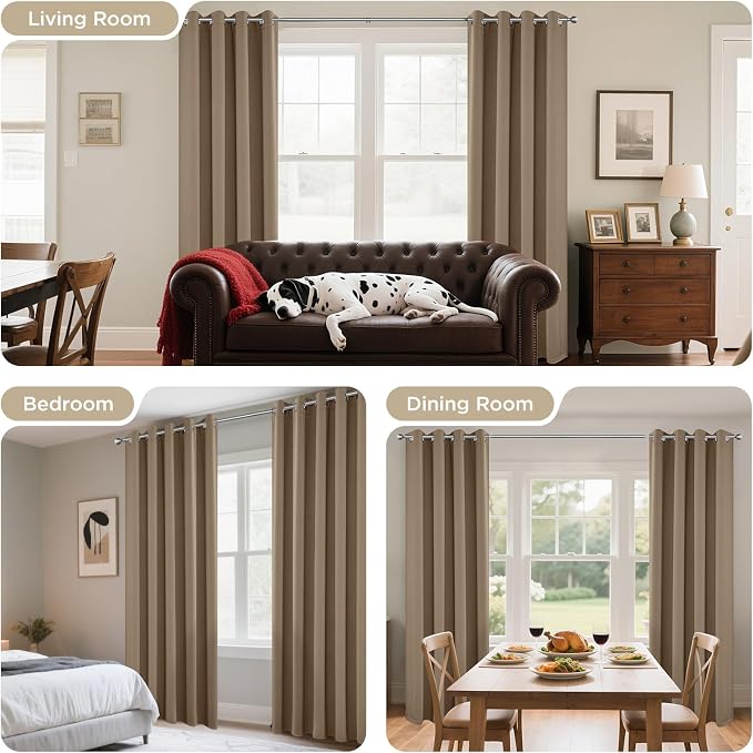 Joydeco Blackout Curtains 108 Inches Long 1 Panel, Thermal Insulated Long - Image 6