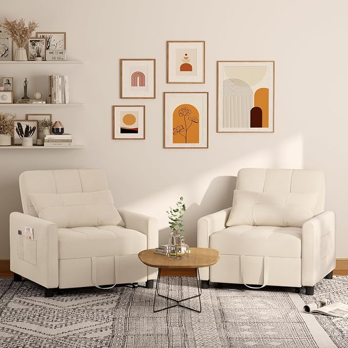 Aiho 3-in-1 Convertible Sleeper Sofa Bed - Image 2