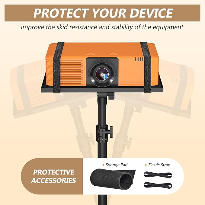 Facilife Projector Stand Tripod on Wheels, Adjustable Height 29-44 Inches, Laptop Tripod Stand Rolling, Heavy Duty Projector Tripod Metal Construction, Multifunctional for Office & Home (29-44 Inches)
