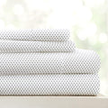 Linen Market Double-Brushed Patterned Microfiber Twin Sheet Set 3 Piece – Oeko-TEX Certified Ultra Soft & Wrinkle-Free - 16" Deep Pocket Sheets - Easy Care Twin Size - Stippled Gray