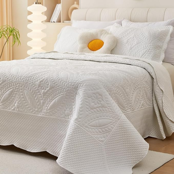 Cmfshape King Bedspread 106"x96", 3 Piece King Quilt - Image 3
