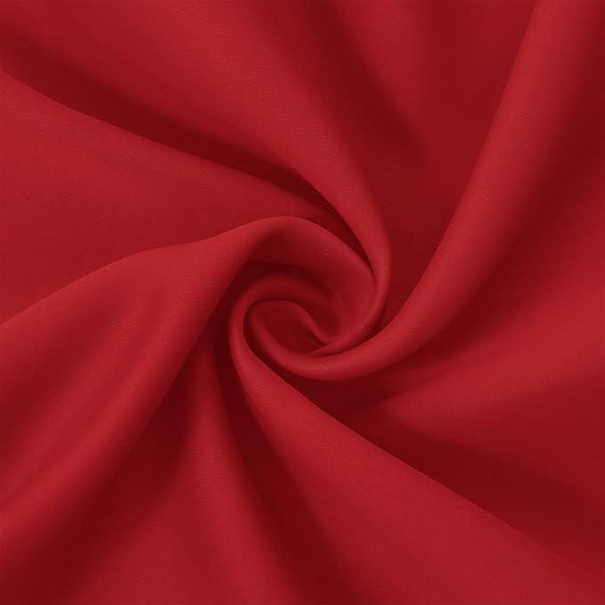 Blackout Curtains 52 x 84 inch/Bright Red Curtains Set of 2 Panels/Thermal - Image 5
