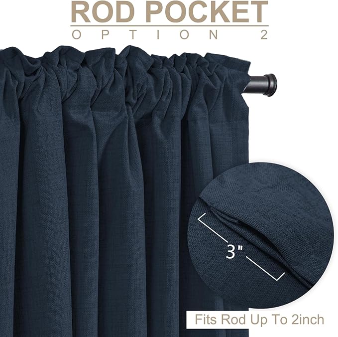 Linen Textured Total Blackout Curtains - Image 4