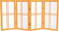 2 ft. Short Desktop Double Cross Shoji Screen by RedLantern