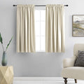 Cream Beige Room Darkening Curtain Panels by DONREN