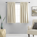 54 Inch Length Beige Curtains for Kitchen by DONREN