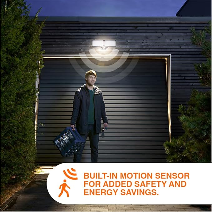 Sylvania 18W Security LED Light with Motion Sensor, Hardwired, 2000 LMS, Wet Rated, 5000K, Daylight - 1 Pack (66476)