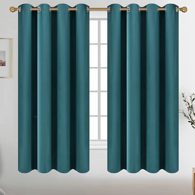 Diraysid Sea Teal Grommet Blackout Curtains by Diraysid%2C+refresh+your+life