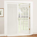 RYB HOME Natural Linen Textured French Door Window Curtains 100% Blackout | by RYBHOME