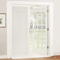 RYB HOME Natural Linen Textured French Door Window Curtains 100% Blackout | by RYBHOME