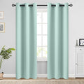 COSVIYA Grommet Room Darkening Aqua Curtains 84 inch Length by COSVIYA