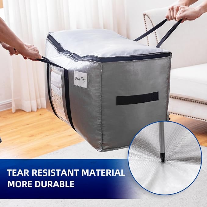 TAILI 6 Pack Silver Extra Large Moving Bags, Storage Bag - Image 9