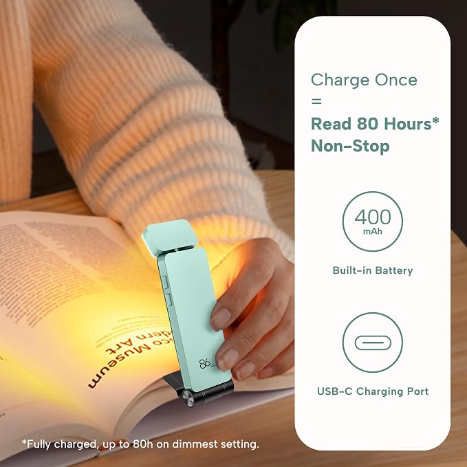 86lux Book Light, Rechargeable Reading Lights - Image 5