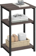 VASAGLE Side Table, Small End Table, Tall Nightstand, Steel Frame | by Unknown