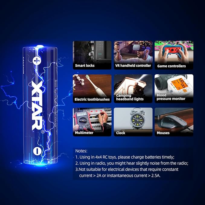 XTAR aa Batteries 1.5V Battery 4150mWh (4pcs 1.5V AA 4150mWh)
