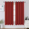 CUCRAF Red Blackout Curtains 54 inch Length 2 Panels Set, Room Darkening Drapes by CUCRAF