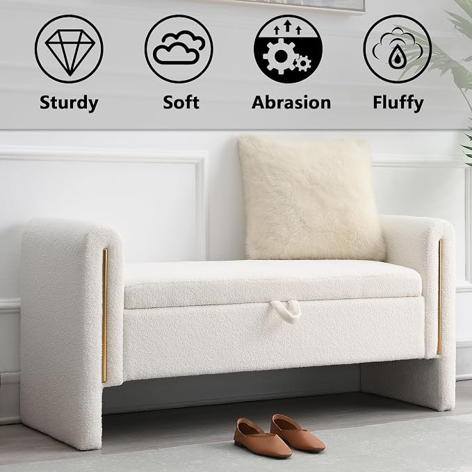 HRVEOCEI Upholstered Storage Bench - Image 6