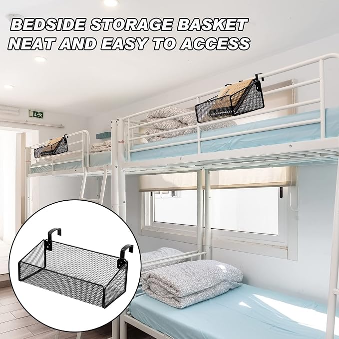 2 Pcs Hanging Bedside Caddy Shelf - Image 5