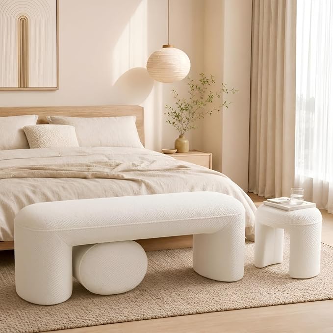 53" 3-Piece Nesting Ottoman Bench Set by CHICAURA