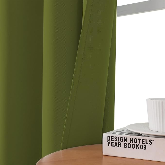 CUCRAF Custom Green Blackout Curtains 1 Panel Set, Thermal Insulated Grommet - Image 7