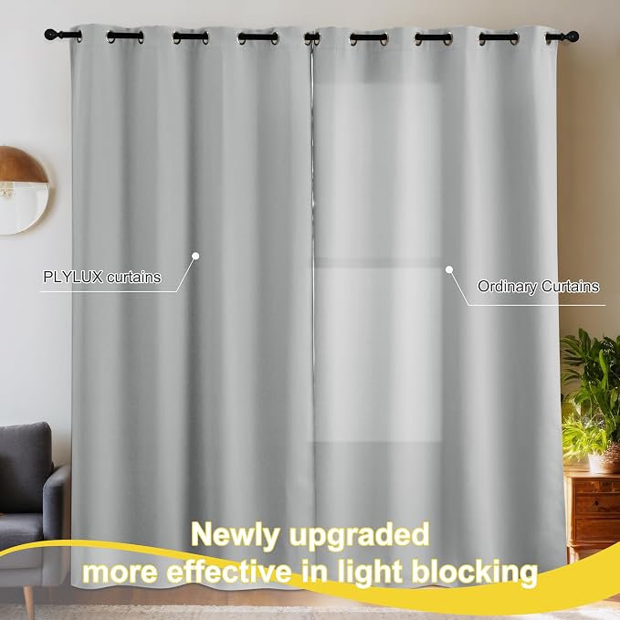 NICETOWN Plylux Blackout Curtains Thermal Insulated Window Treatment Panels - Image 6