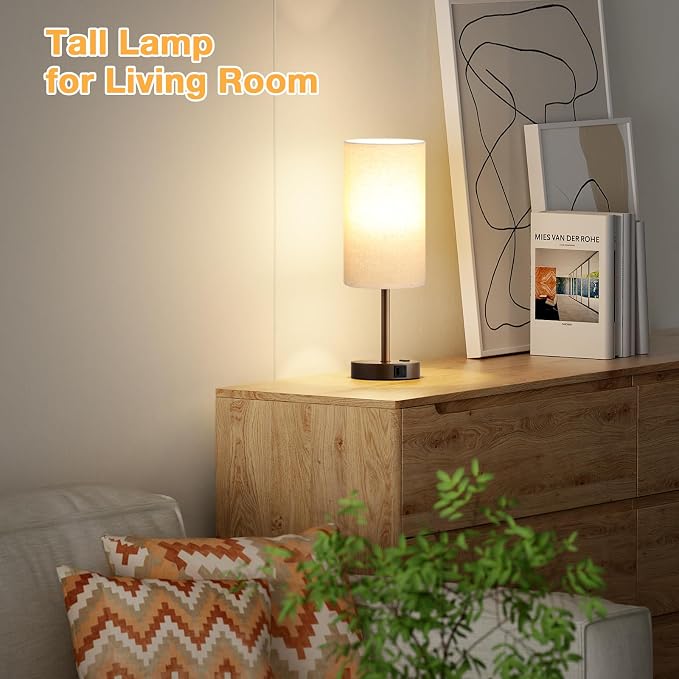 Dicoool 17.4" Bedside Lamp for Bedroom - Image 6