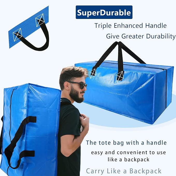 Heavy Duty Extra Large Blue Moving Bags - Image 3