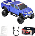 WSTER WS-X65 Pickup Truck Replica Bluetooth Speaker – HD Sound, FM Radio, TWS Stereo, LED Party Lights, USB/TF Playback, Built-in Mic – Cool Portable Car Design Speaker for Outdoors & Home (Blue)