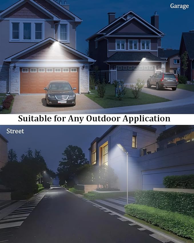 Ofuray Of-6500W Solar Street Lights Outdoor,30,000Mah High Power Solar Security Flood Lights Parking Lot Lights Commercial Dusk to Dawn, 6500k IP67 with Remote Control for Street,Court,Barn