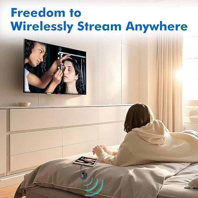 Travel Depot Wireless HDMI Transmitter and Receiver, 1080P 60Hz HD Streaming Media Video/Audio/File HDMI Wireless Extender Kit for Laptop, Camera, Phone to Monitor, ScreenCast Projector