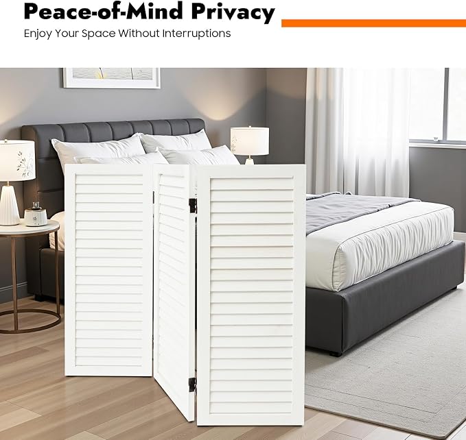 3 Panel Room Divider Short, Short Folding Privacy Screen, Freestanding Privacy - Image 6
