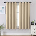 CUCRAF Light Beige Blackout Curtains 45 inch Length 2 Panels Set, Room by CUCRAF
