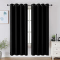 CUCRAF Black Blackout Curtains 72 Inches Long, Thermal Insulated Noise Reducing by CUCRAF