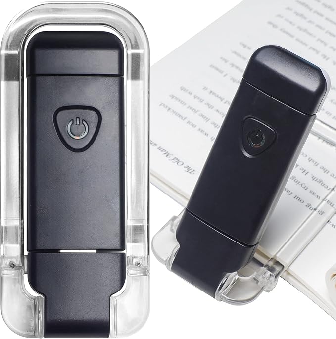 EGWASER Portable USB Rechargeable LED Clip-on Book Light by EGWASER