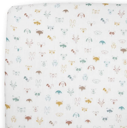 Little Unicorn Toddler Bedding 3-Piece Set | Super Soft & Breathable Muslin Fabric | for Convertible Cribs & Toddler Beds (Watercolor Critters)