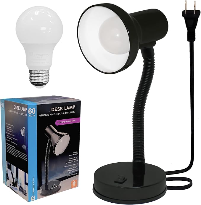 Xtricity LED Desk Light, 360° Adjustable Gooseneck, | Home and Office Lamp by Xtricity