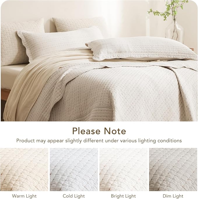 Lady Ann Oversized King Bedspread 120x120, Lightweight Quilted Wheat Coverlet 3 - Image 10