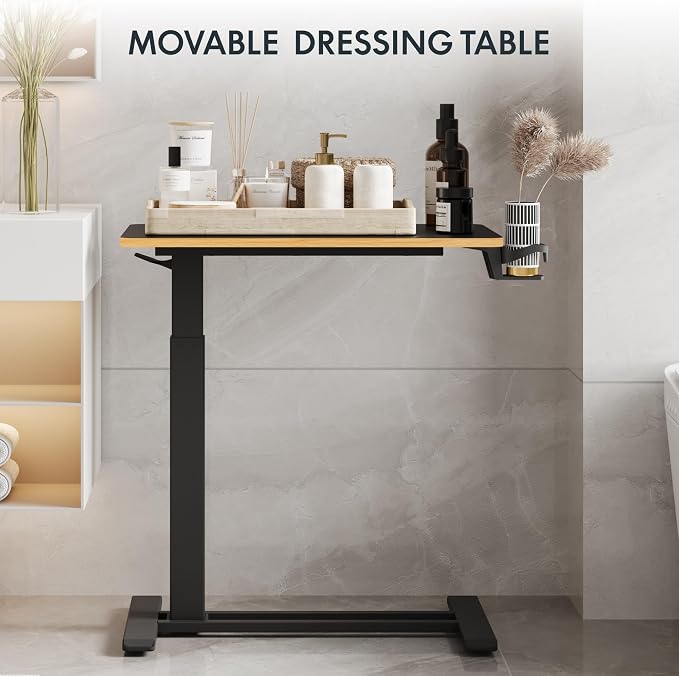 FLEXISPOT H7 28" Pneumatic Height-Adjustable Overbed Table - Image 7