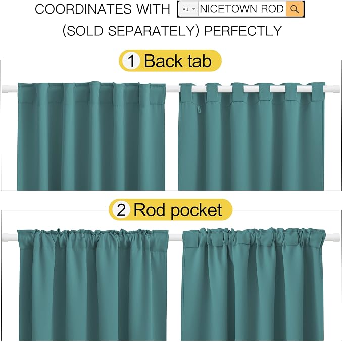 NICETOWN Patio Blackout Curtains and Draperies - Image 3