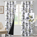 H.VERSAILTEX 100% Blackout Curtains 84 inch Length 2 Panels Set Cattleya Floral by HVERSAILTEX