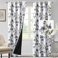 H.VERSAILTEX 100% Blackout Curtains 96 inch Length 2 Panels Set Cattleya Floral by HVERSAILTEX
