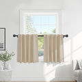 PONY DANCE Short Curtains Half Window Curtains, Kitchen & Bathroom, Width 29 x by PONYDANCE