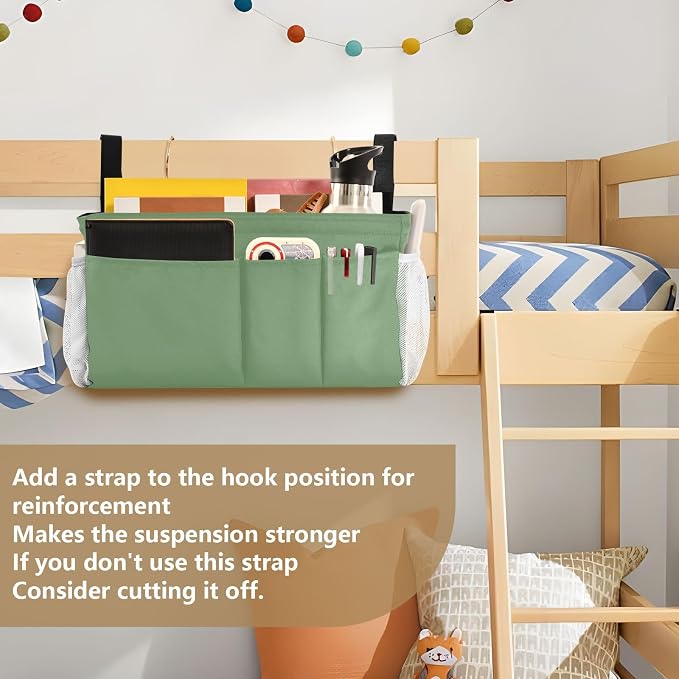DOMIKING Sage Green Bedside Caddy - Image 6