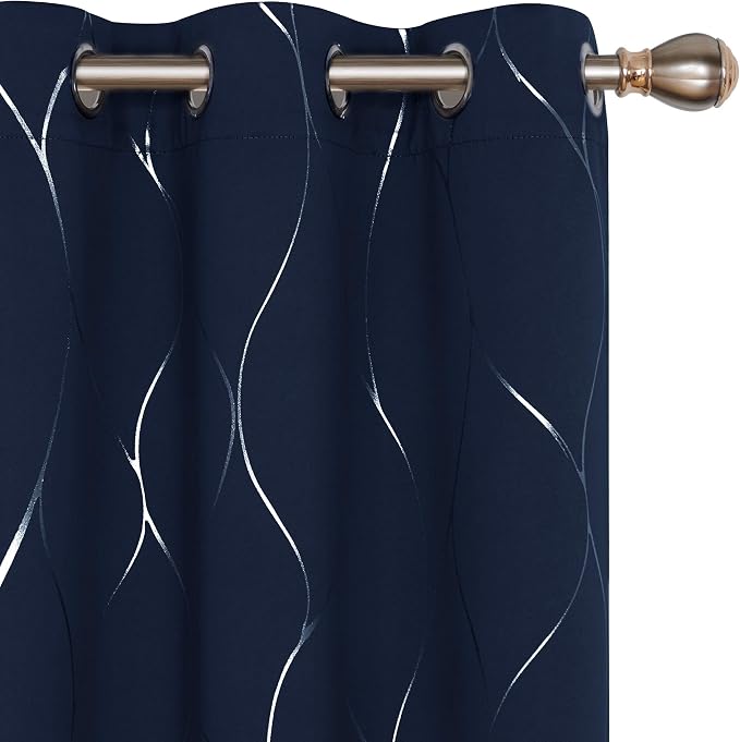 Deconovo Curtains for Living Room, Pattern Blackout Curtains 72 Inches Long | by Unknown