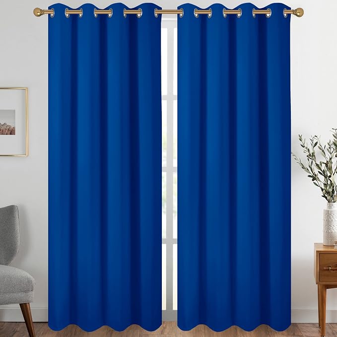 Diraysid Royal Blue Grommet Blackout Curtains by Diraysid%2C+refresh+your+life