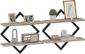 Floating Shelves for Wall, 2-Tier Hanging Shelves, for Living Room, Greige by Choezon