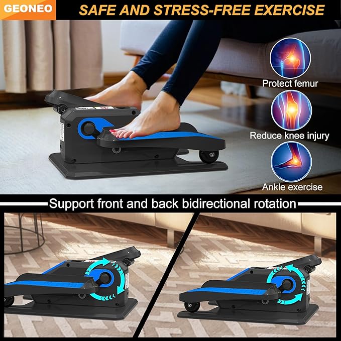 Under Desk Elliptical Machine, Electric Elliptical Exerciser for Senior, Quiet and Small Electric Seated Pedal Exerciser for Home with Remote Control and 12 Adjustable Speeds