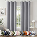 Light Grey Blackout Curtains for Bedroom Living Room W40 x L84 Inch | 84 Inch by Woaboy