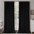 BGment Black Velvet Blackout Living Room Curtains 84 Inches Long, 2 Panels | by BGment