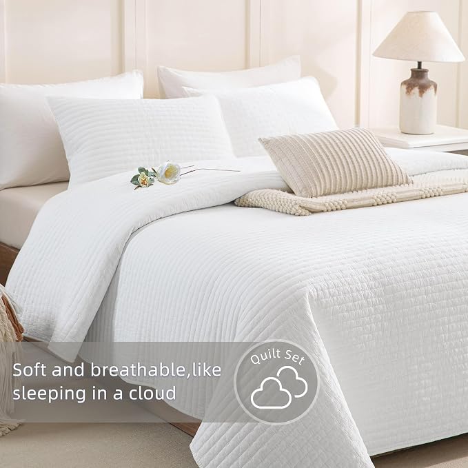 Lady Ann Oversized King Quilt 128x120, Lightweight & Soft Farmhouse Coverlet - Image 2